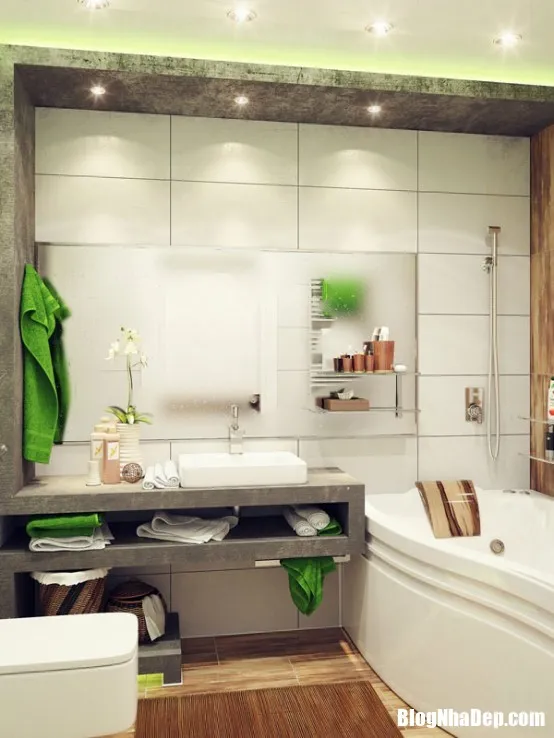 Cách sắp xếp nội thất cho không gian phòng tắm nhỏ thêm thoáng đẹp