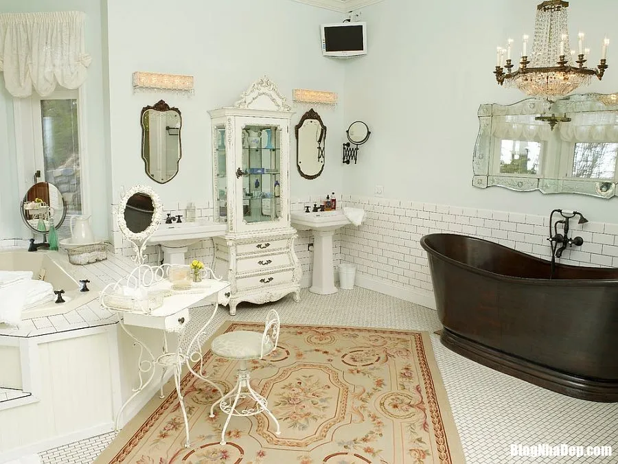 Những phòng tắm cổ điển đẹp mê mẩn đầy sức quyến rũ